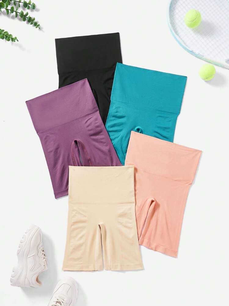 Seamless Solid Color Athletic Shorts,Women Tennis Outfit