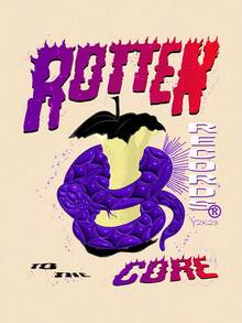 Bigg with 2Gs Women's Plus Size Round Neck Cartoon & Letter Print Drop Shoulder Sweatshirt - Apricot - View 2