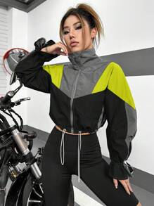 SHEIN Unity 防風夾克 - 黑色 - 查看 1