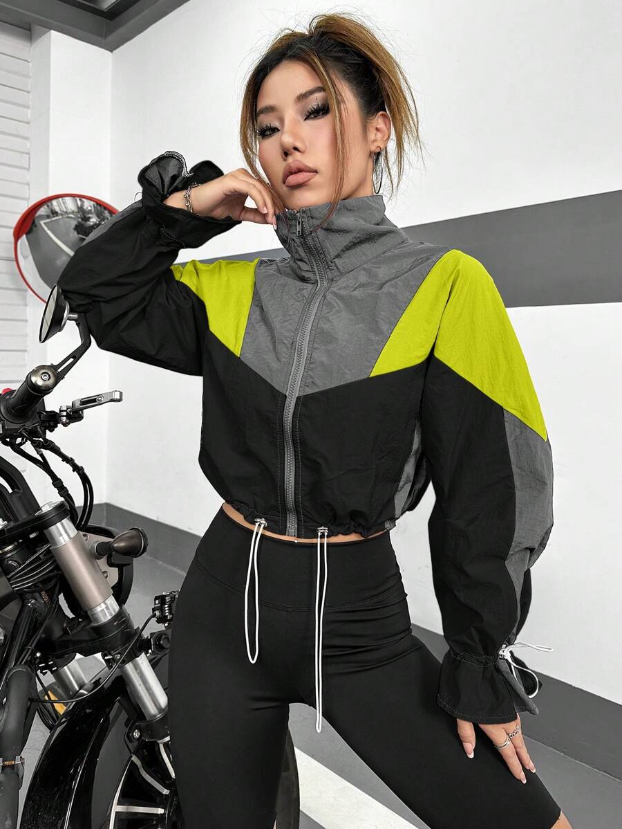 SHEIN Unity 防風夾克 - 黑色 - 查看 1