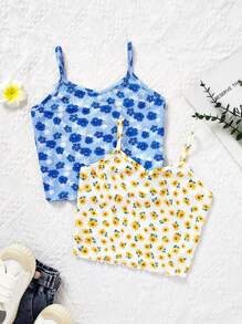 女童針織休閒度假背心,有多種顏色可供選擇 - 彩色 - 查看 1