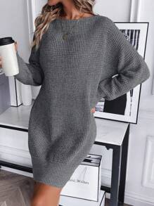 SHEIN Essnce 休閒針織毛衣連身裙