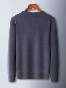Men's Autumn Sweater - Dark Grey - View 2