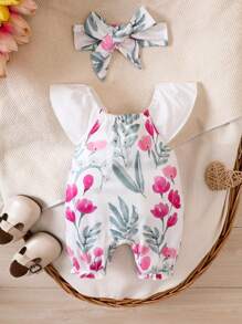 SHEIN Trẻ sơ sinh Hoa In Sơ sinh - Nhiều màu - Xem 1