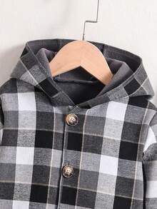 幼兒男孩格紋夾克和褲子套裝 - 彩色 - 查看 5