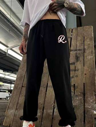 Men's Letter Printed Sport Pants