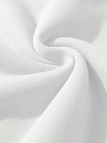 SHEIN EZwear Women's Fleece Inside Sweatshirt Printed With Skull And Chains - White - View 6