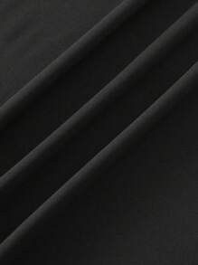 SHEIN LUNE Christmas Print Tee - Black - View 3