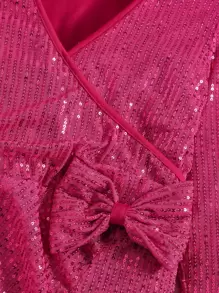 Teenage Girls' Sequined Glamorous Party & Gathering Wear Dress