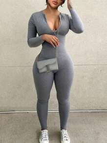 INAWLY Solva 女士拉鍊前緊身連身褲