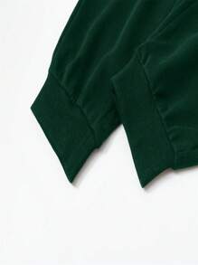 Nam Bóng Vương miện & Chữ cái Mẫu In Áo nỉ Và Quần Chạy bộ Bộ - Màu xanh lá cây đậm - Xem 5