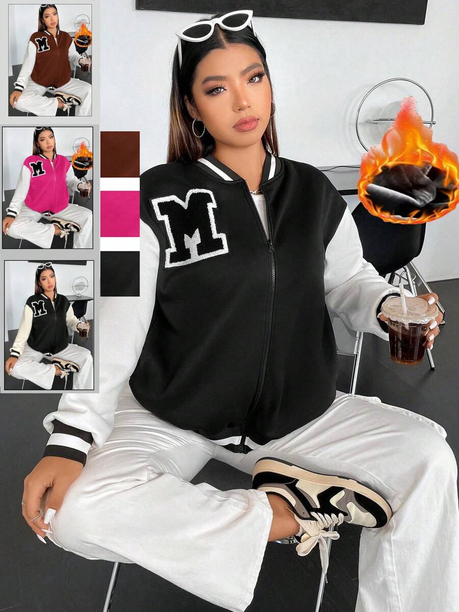 Flirla áo khoác kích thước lớn - màu đen - Xem 1