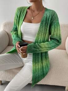 SHEIN Essnce 混紡開領針織衫 - 綠色 - 查看 6