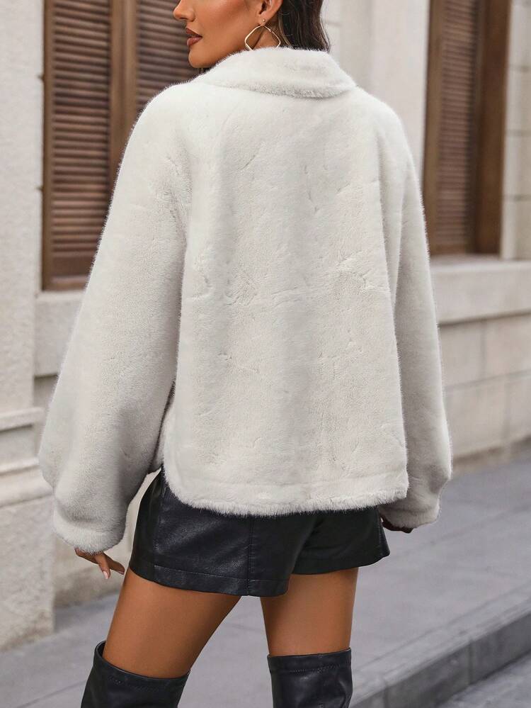 2023 New Women's Simple And Fashionable Plush Coat For Autumn And Winter, Warm