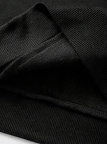 Nam Kích thước lớn Khối màu Hoodie Với Mẫu - Nhiều màu - Xem 3