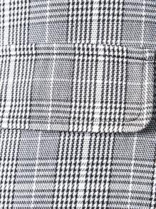 SHEIN 男童正式學院風格西裝,包括西裝外套和褲子 - 黑與白 - 查看 5