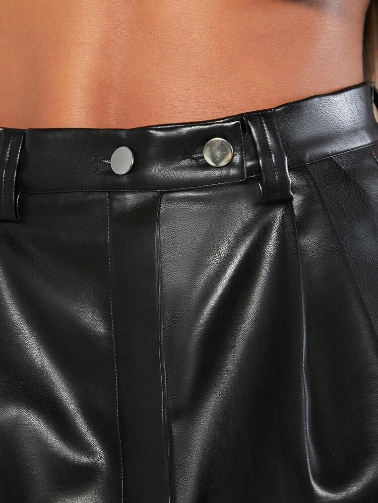 Fashion Peekaboo Pocket Pleated Flare Skirt