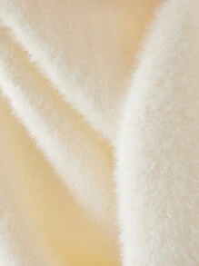 SHEIN 少女罗纹保暖衬里毛衣 - 杏色 - 查看 4