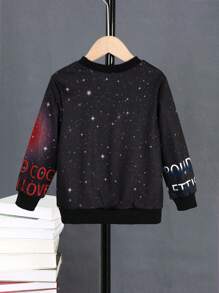 Bé trai Kitty & Lá thư In Áo nỉ - Nhiều màu - Xem 2