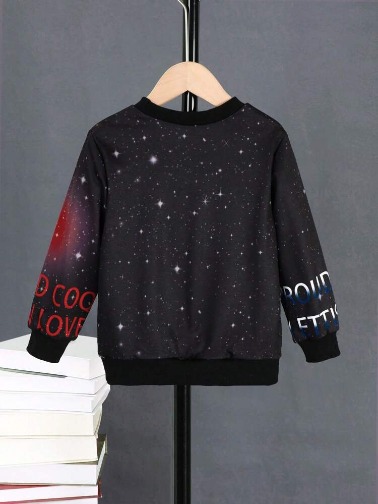 Toddler Boys' Kitty & Letter Printed Sweatshirt