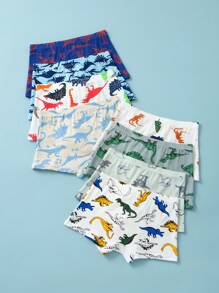 男童恐龙印花八件套平角内裤 - 彩色 - 查看 8