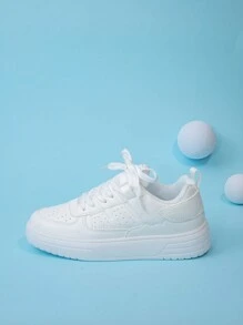 Fashionable Versatile Casual Skateboard Shoes, Solid Color Canvas Sneakers, Suitable For Daily Wear, Back To School, Campus, Student