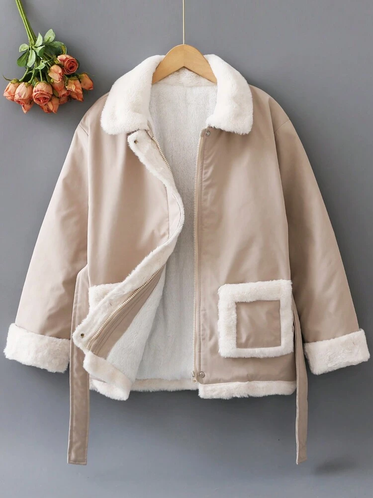 Tween Girls Winter Collar Thermal Lined Coat