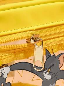 TOM & JERRY X SHEIN Yellow Transparent Cosmetic Bag - Yellow - View 7