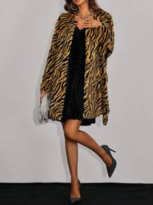 Zolique Mô hình ngựa vằn Sang trọng Thắt lưng áo - màu nâu - Xem 5