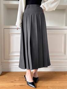 Dazy Star Women's Pleated Skirt,Back To School Clothes Fall - Dark Grey - View 8