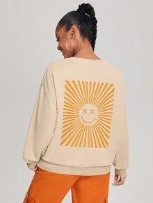 Mermaid Designs Women's Regular Crewneck Sweatshirt - Apricot - View 3