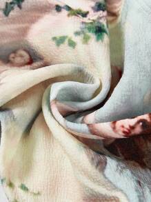 SHEIN MOD Women's Angel Print Strapless Top - Multicolor - View 3