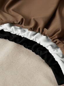 SHEIN LUNE 3pcs Màu thuần Xếp li Áo ba lỗ Bộ - Nhiều màu - Xem 4