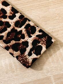 SHEIN 幼兒女童豹紋拼接裙,飾有蝴蝶結裝飾 - 彩色 - 查看 5