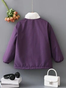 SHEIN Casaco Grosso Feminino Com Gola Com Aba E Bolso Grosso
