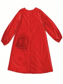 SHEIN Clasi Vestido De Talla Grande - Rojo - Ver 2