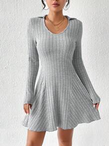 SHEIN Essnce Vestido - Gris - Ver 3