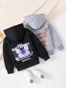 SHEIN 粉色和紫色蝴蝶絨毛衣 - 彩色 - 查看 1