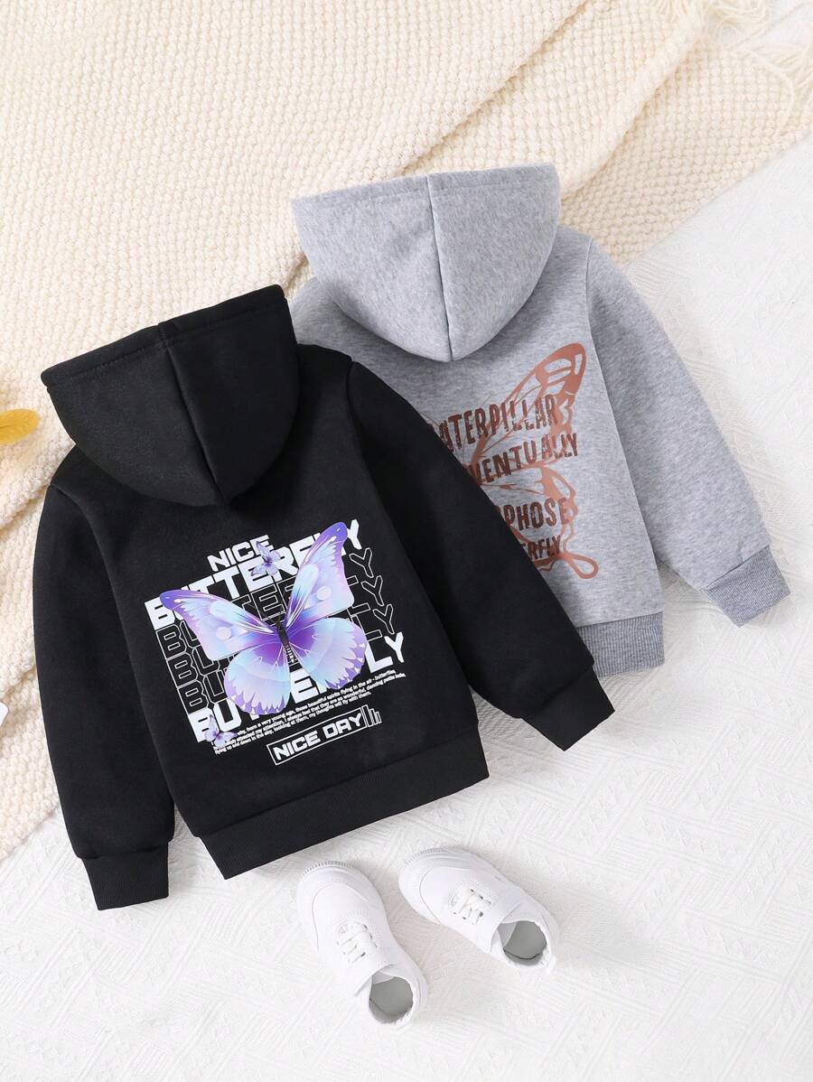 SHEIN 粉色和紫色蝴蝶絨毛衣 - 彩色 - 查看 1