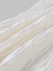 SHEIN Unity Của phụ nữ Bùng nổ Tay áo Textured Áo sơ mi - Màu vàng - Xem 8