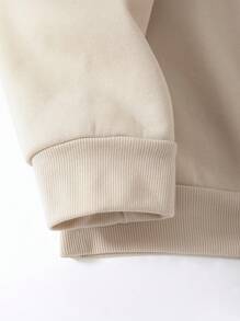 Manfinity Dauomo Men's Crown Bear Printed Round Neck Sweatshirt - Khaki - View 6