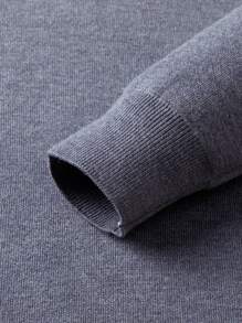 Men's Casual Sweater For Autumn - Light Grey - View 5