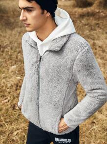 In My Nature Men Zip Up Outdoor Fleece Jacket