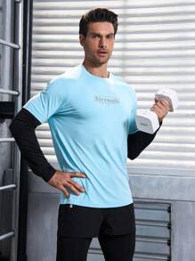 Manfinity Sport Corelite Ensemble de sport 2 en 1 pour homme avec lettrage graphique, costume d'athlétisme, ensemble d'entraînement de survêtement