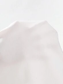 SHEIN ChicEase 素色後背繫帶短款背心 - 白色 - 查看 7