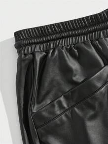 GENTILAND Nam Da giả Quần short - màu đen - Xem 4