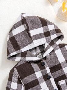 SHEIN Toddler Boys' Casual Simple And Thick Coat For Autumn And Winter - Multicolor - View 3