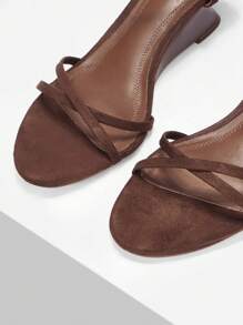 MOTF PREMIUM WEDGE HEEL ANKLE STRAP SANDALS - Brown - View 6
