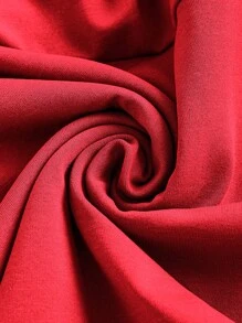 SHEIN MOD Swing Knitted Sleeveless Halter Neck Double Layer Slim Fit Women's Red Dress - Rose Red - View 4