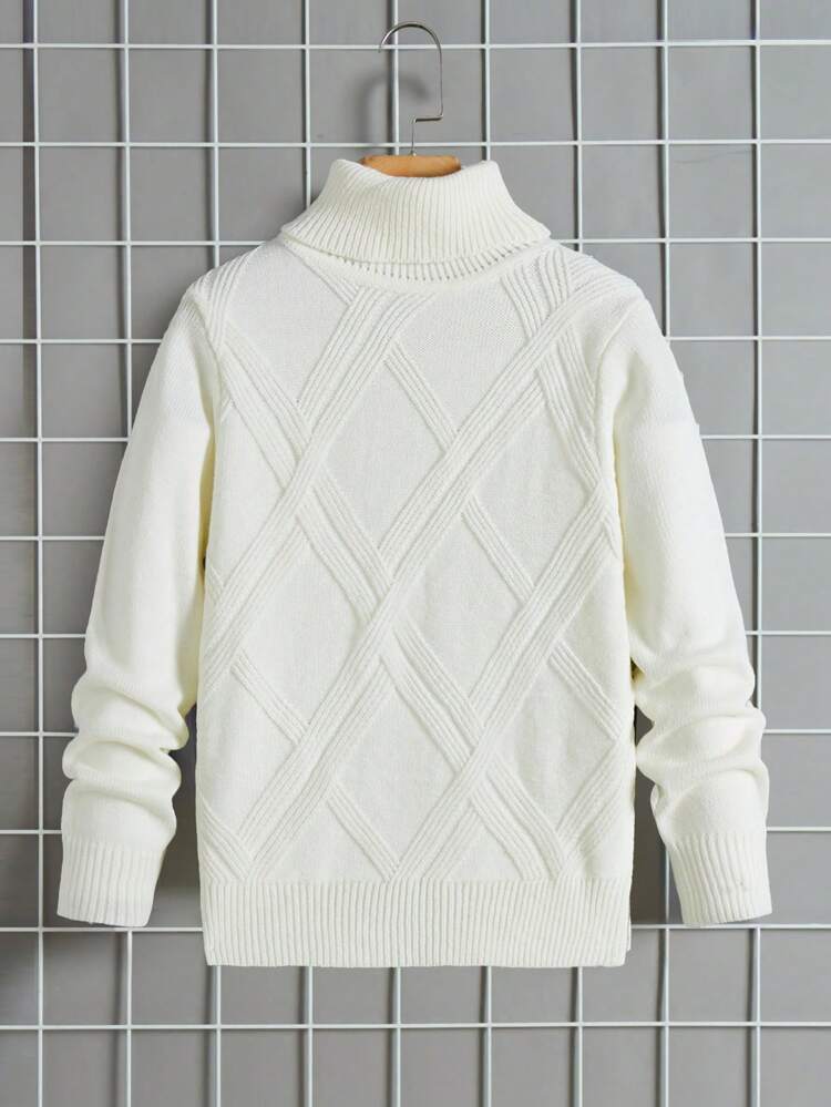 Tween Boys' Long Sleeve Casual Turtleneck Sweater